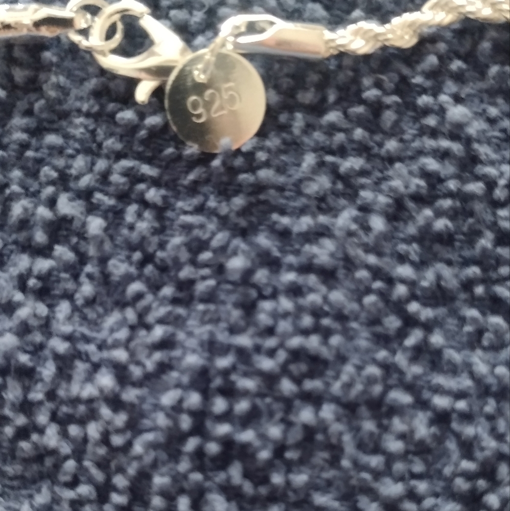 Sterling silver 18 inch rope chain - Picture 2 of 3